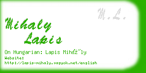 mihaly lapis business card